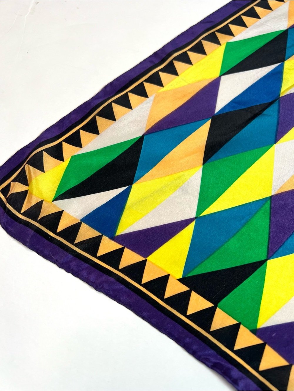 Vintage Kenzo Silk Geometric Scarf - Picture 7 of 8